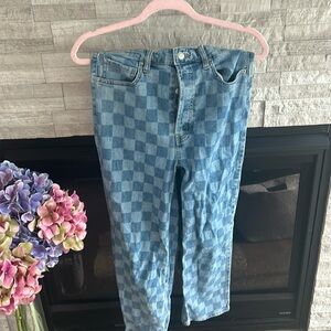 wild fable checkered jeans, size 8